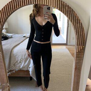Reformation Virgil Top | Black XS